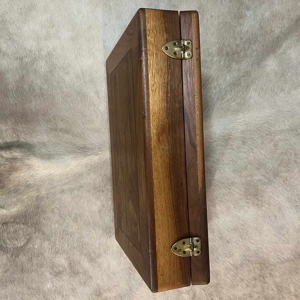 Elegant Wooden Briefcase with Handle